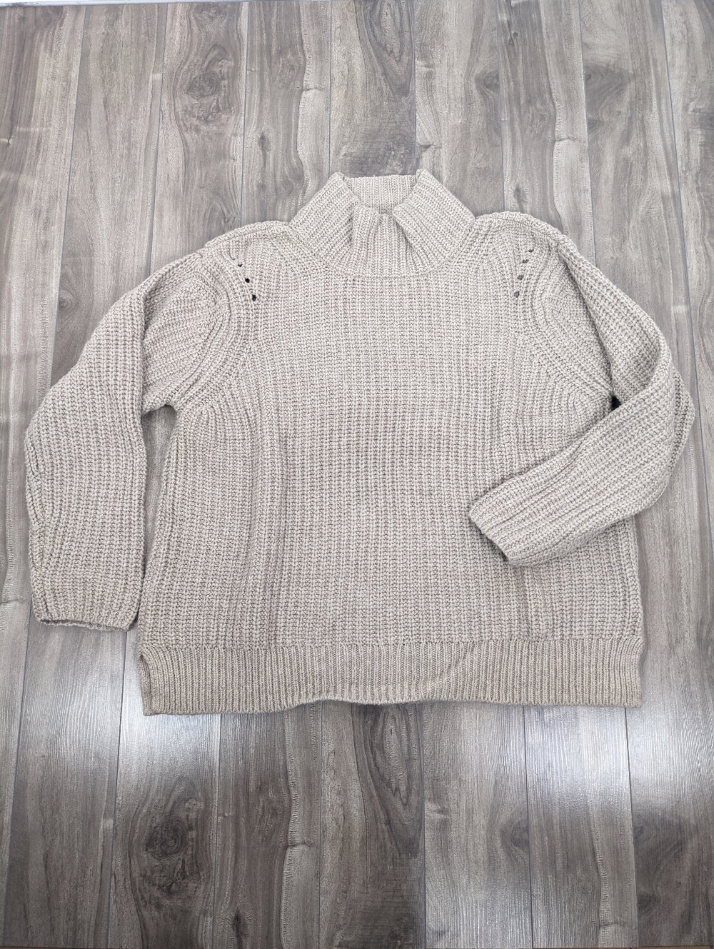 Women's Sweater Mock Neck Lord & Taylor Size XL Wool Blend